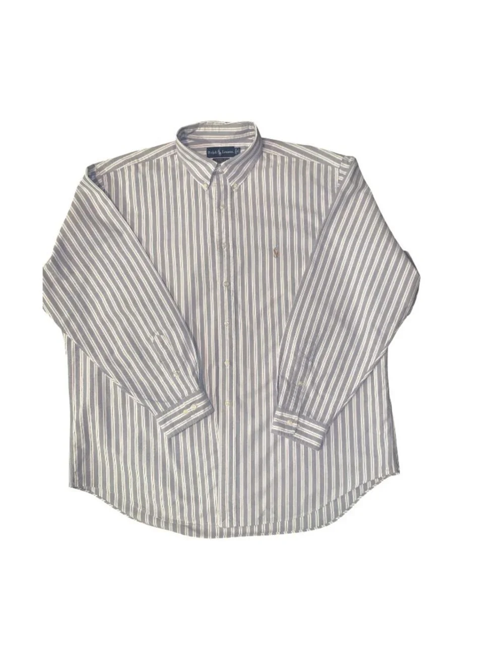 Ralph Lauren Yarmouth Shirt Men 18-36 /37 Cotton Oxford Button Down Long Sleeve